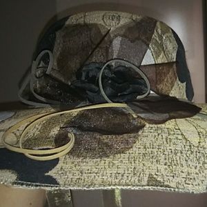 Polyester tan decorated hat 🍾